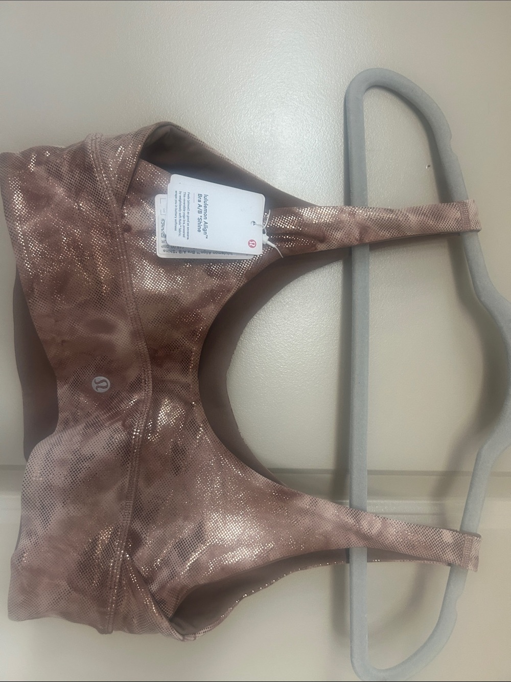 lululemon athletica Metallic Rose-Tone Tie-Dye Sports Bra - Picture 5 of 8